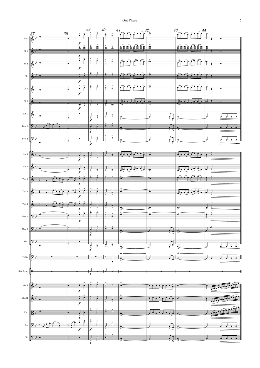 Out There Full Orchestra scores gallery preview page 5