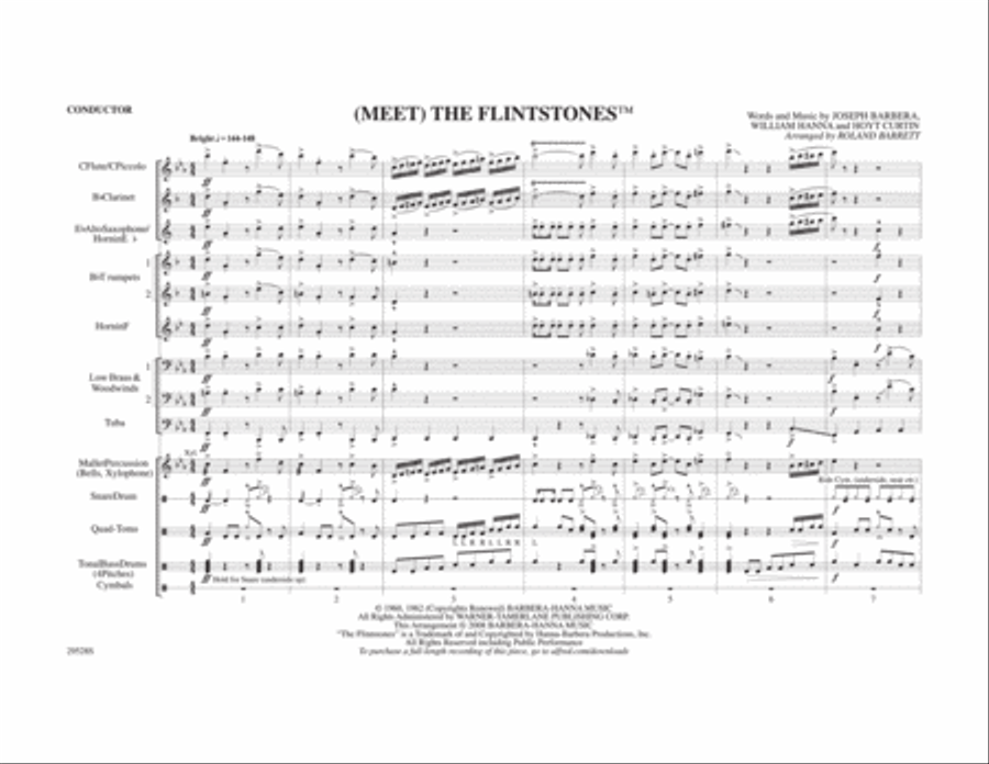 (Meet) The Flintstones Marching Band scores gallery preview page 2