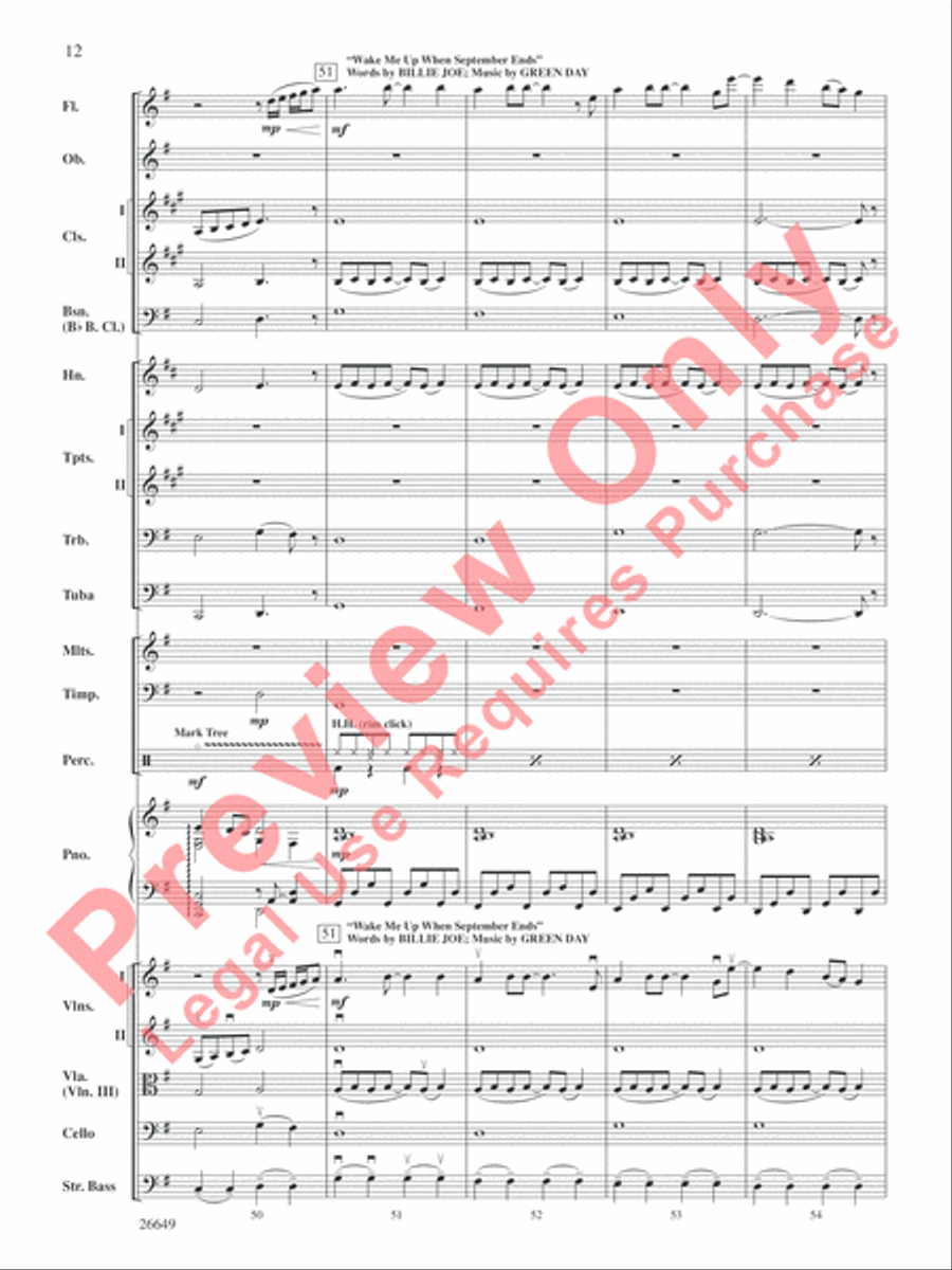 The Best of Green Day Full Orchestra scores gallery preview page 13