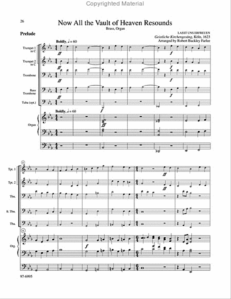 Brass Fanfares and Accompaniments for the Easter Season Trombone scores gallery preview page 6
