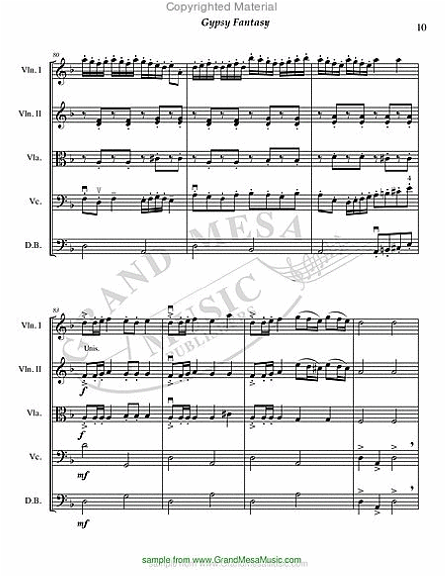 Gypsy Fantasy Gypsy Fantasy String Orchestra scores gallery preview page 11