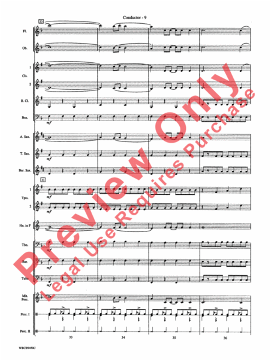 Lion Sleeps Tonight Concert Band scores gallery preview page 12