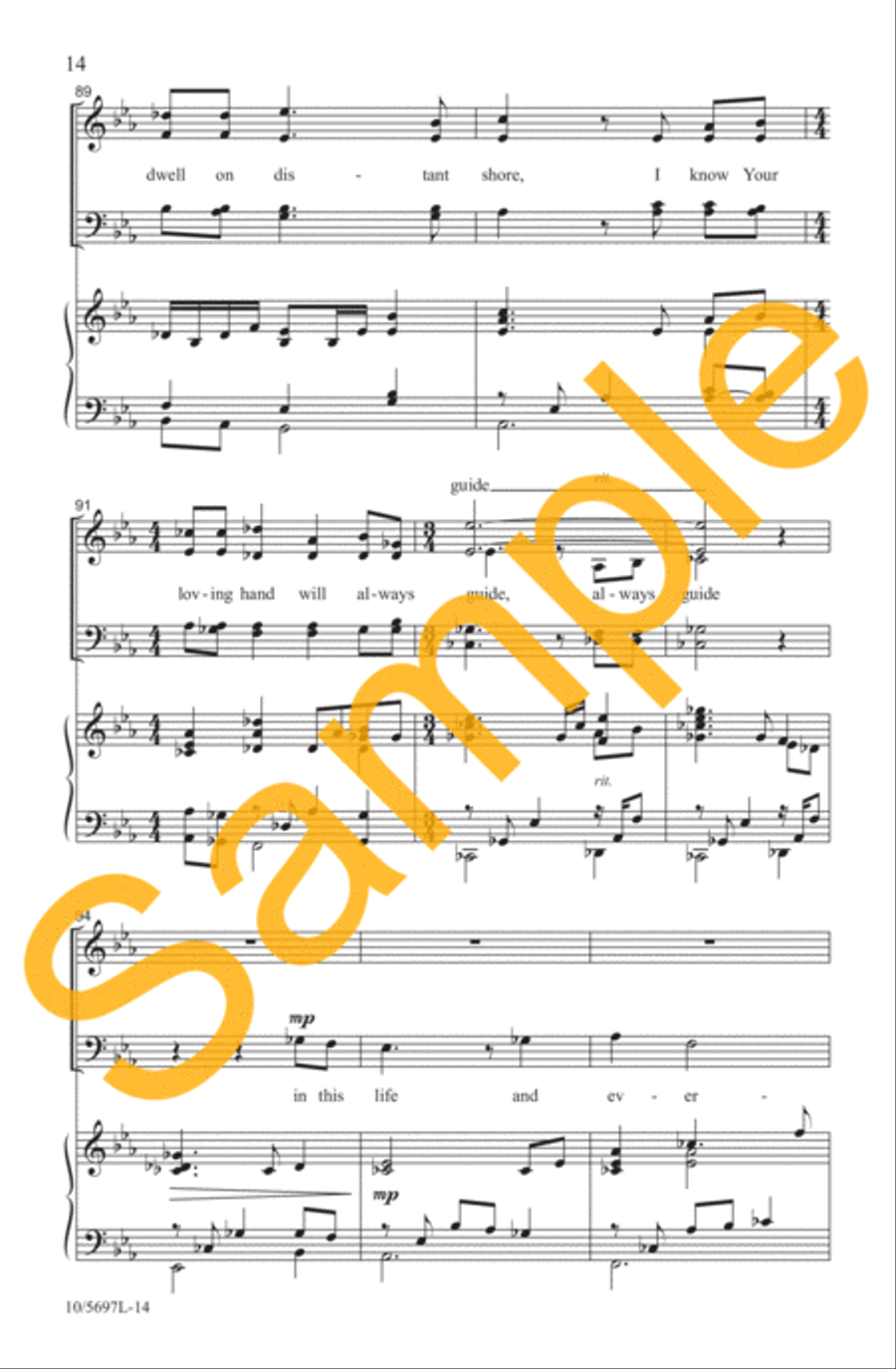Lord, You've Searched Me and You Know Me 4-Part scores gallery preview page 12