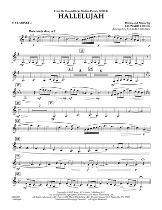 Hallelujah - Bb Clarinet 3