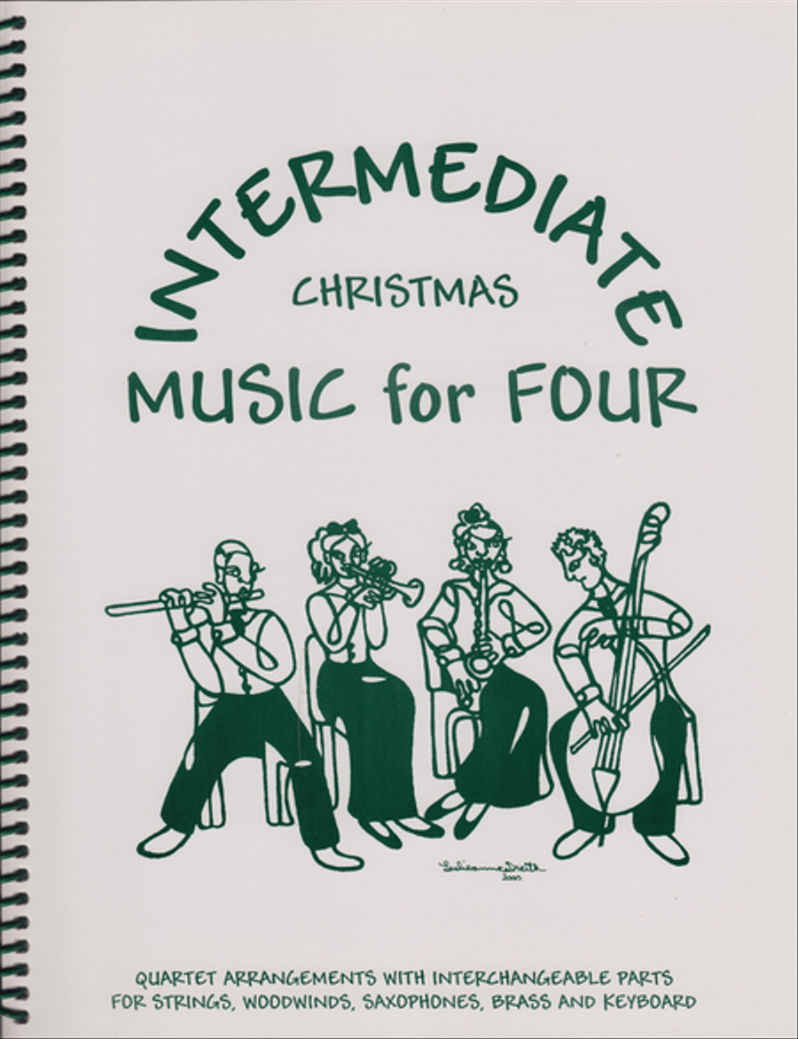 Intermediate Music for Four, Christmas, Part 1 - Flute/Oboe/Violin Flute scores gallery preview page 1