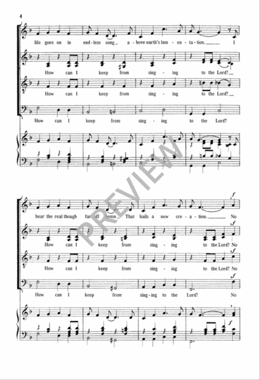 How Can I Keep from Singing Choir scores gallery preview page 5