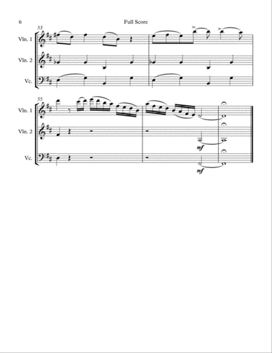 Ain't Misbehavin' String Trio scores gallery preview page 6