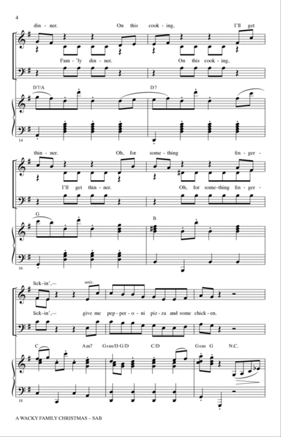 A Wacky Family Christmas A Wacky Family Christmas 3-Part scores gallery preview page 3