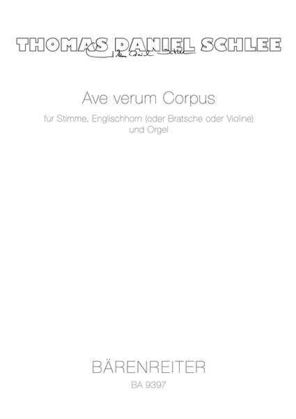 Ave verum Corpus for Voice, English Horn (or Viola or Violin) and Organ