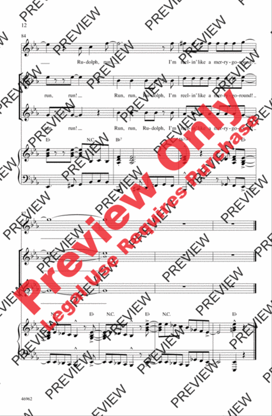 Run, Rudolph, Run 2-Part scores gallery preview page 12