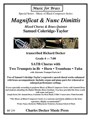 Magnificat and Nunc Dimittis for Mixed Chorus and Brass Quintet