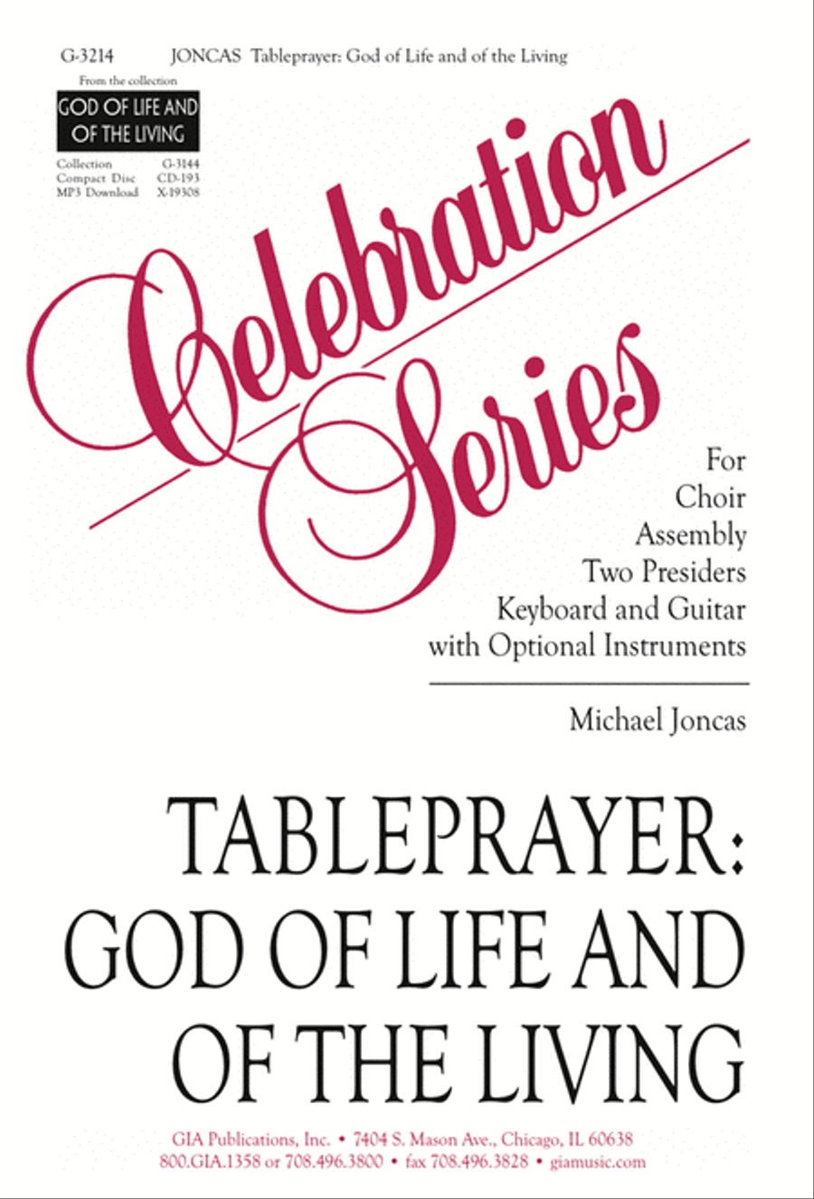 Tableprayer: God of Life and of the Living Unison Choir scores gallery preview page 1