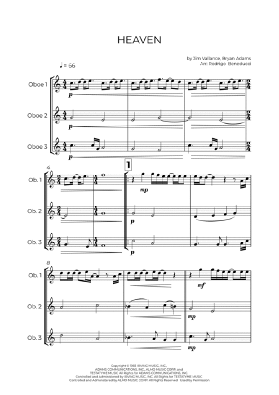 Heaven Woodwind Trio scores gallery preview page 2