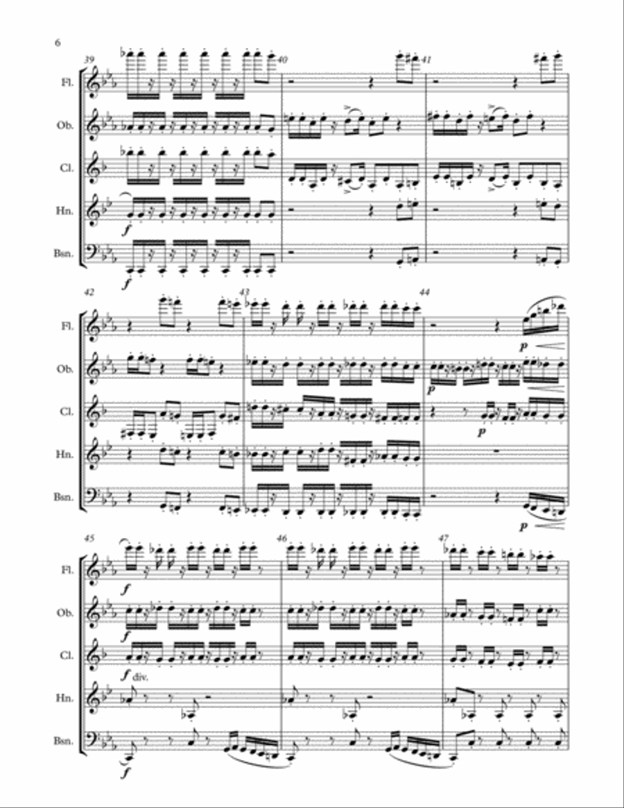 Salsa Picante al Lado Woodwind Quintet scores gallery preview page 6
