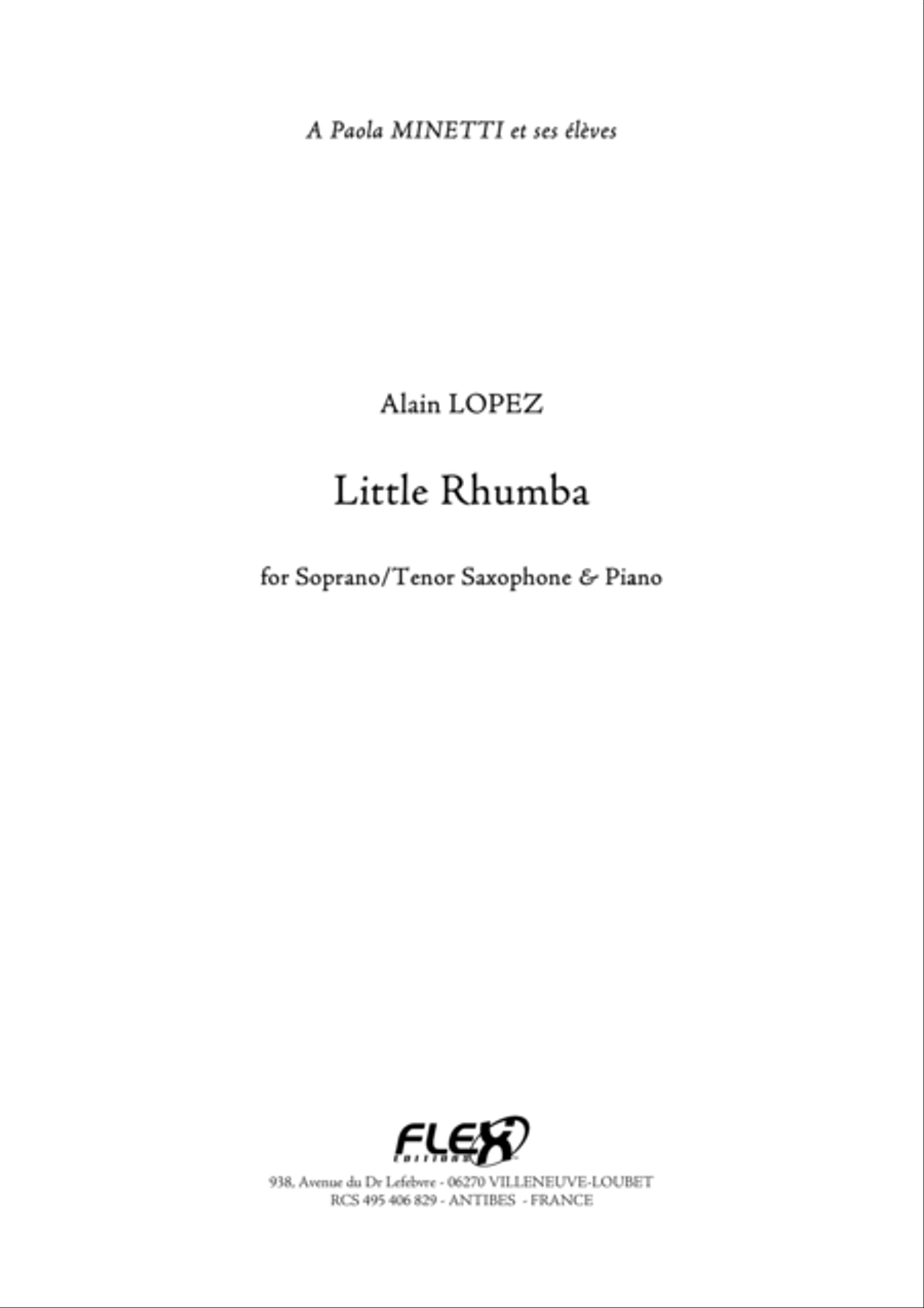 Little Rhumba Tenor Saxophone scores gallery preview page 1