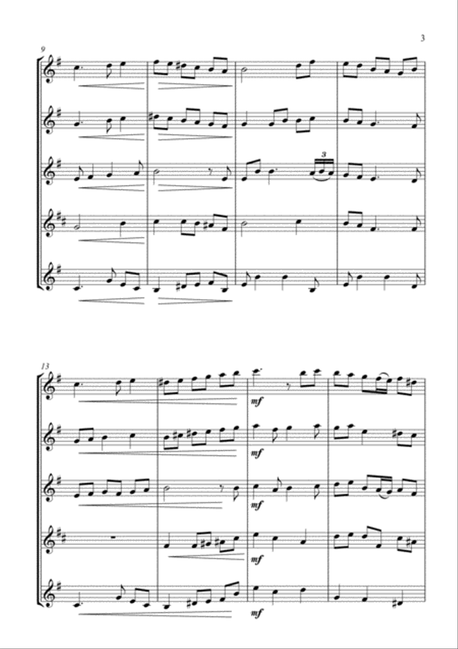 God Rest Ye Merry Gentlemen - for Clarinet Choir Clarinet Choir scores gallery preview page 3