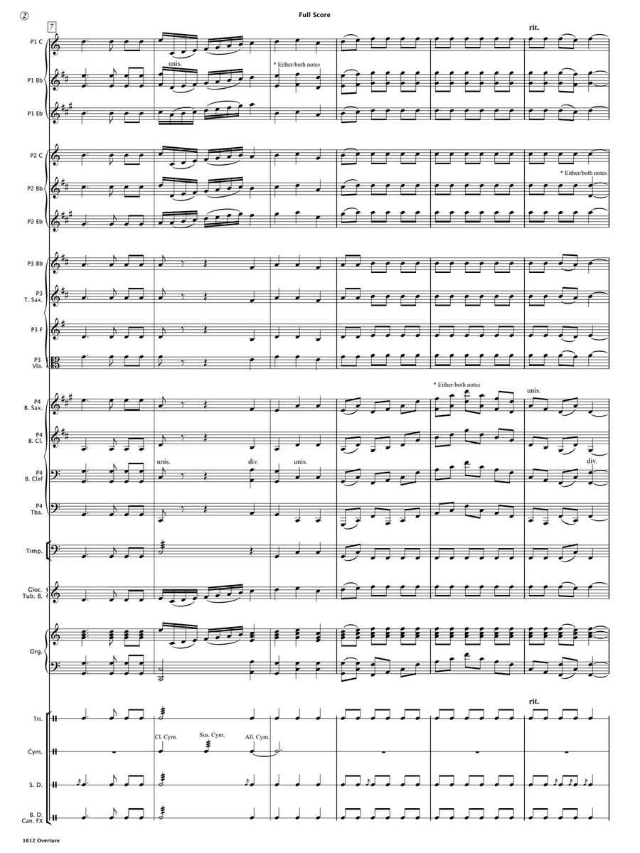 1812 Overture (Flexible Instrumentation) Concert Band scores gallery preview page 5