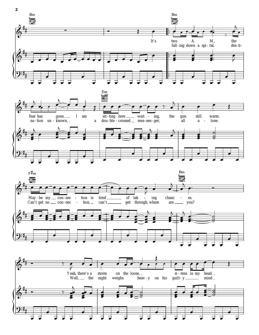 Twilight Zone Piano, Vocal, Guitar scores gallery preview page 2