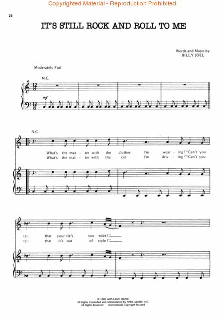 Billy Joel Complete – Volume 2 Piano, Vocal, Guitar scores gallery preview page 3