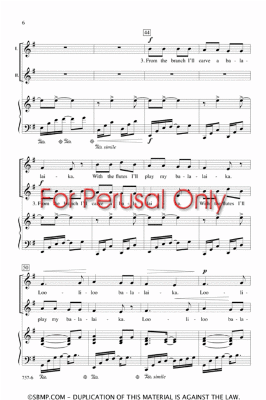 Little Birch Tree - SA Octavo SA scores gallery preview page 5