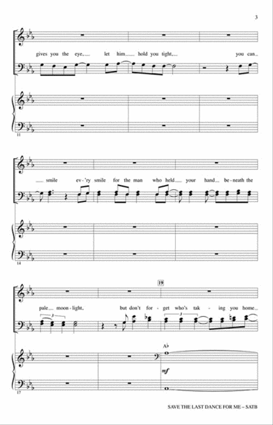 Save the Last Dance for Me 4-Part scores gallery preview page 3
