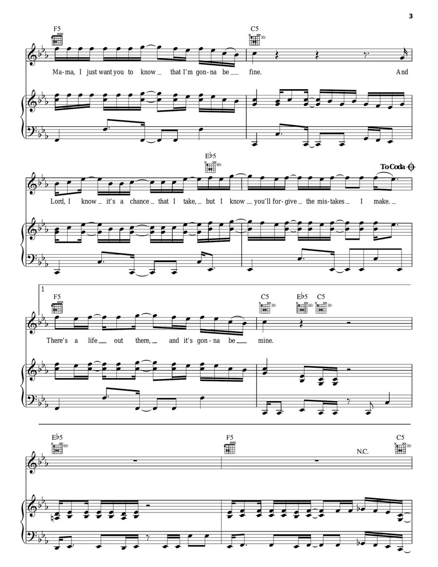 Train Piano, Vocal, Guitar scores gallery preview page 3