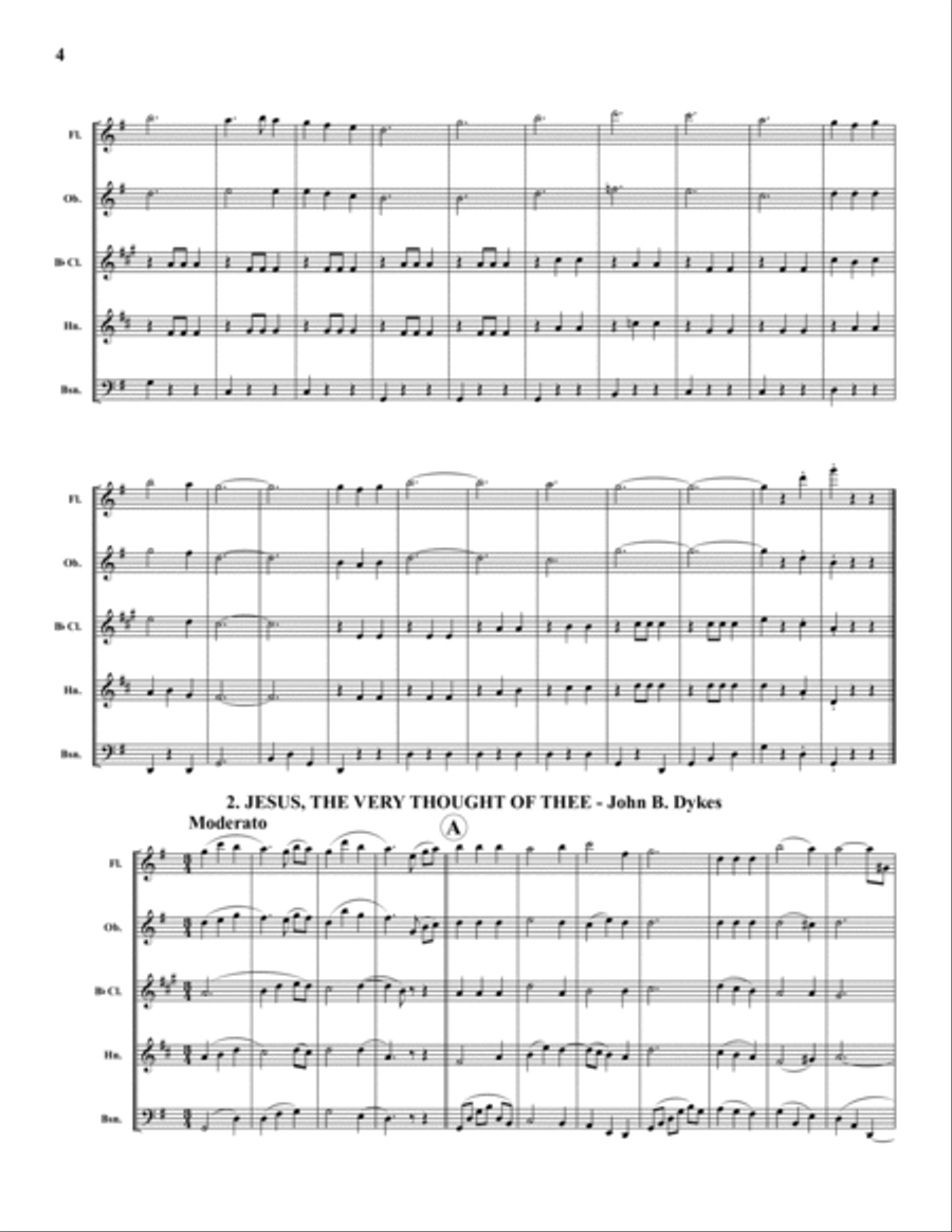 Hymn Suite #4 Woodwind Quintet scores gallery preview page 4