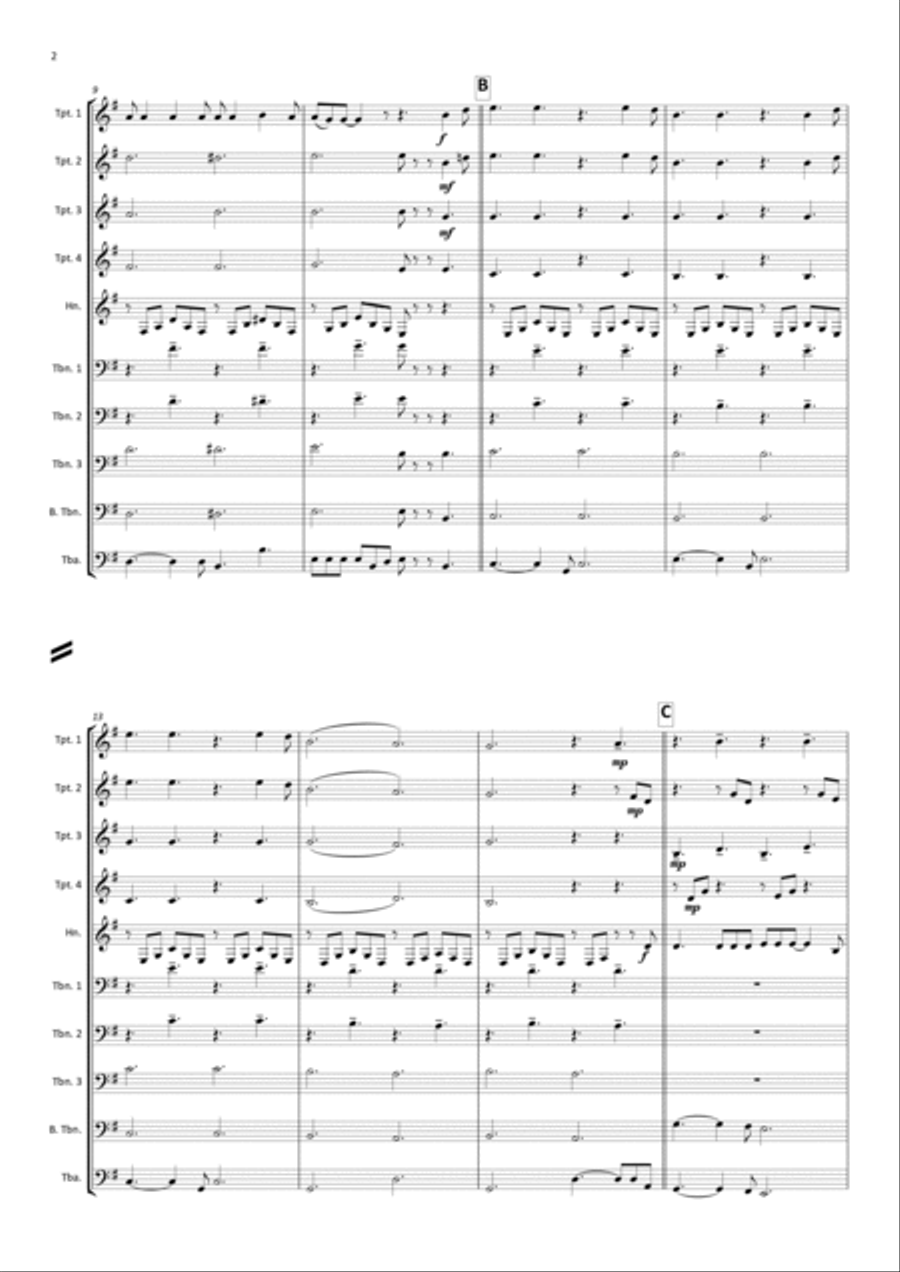 Hallelujah Hallelujah Brass Ensemble scores gallery preview page 2