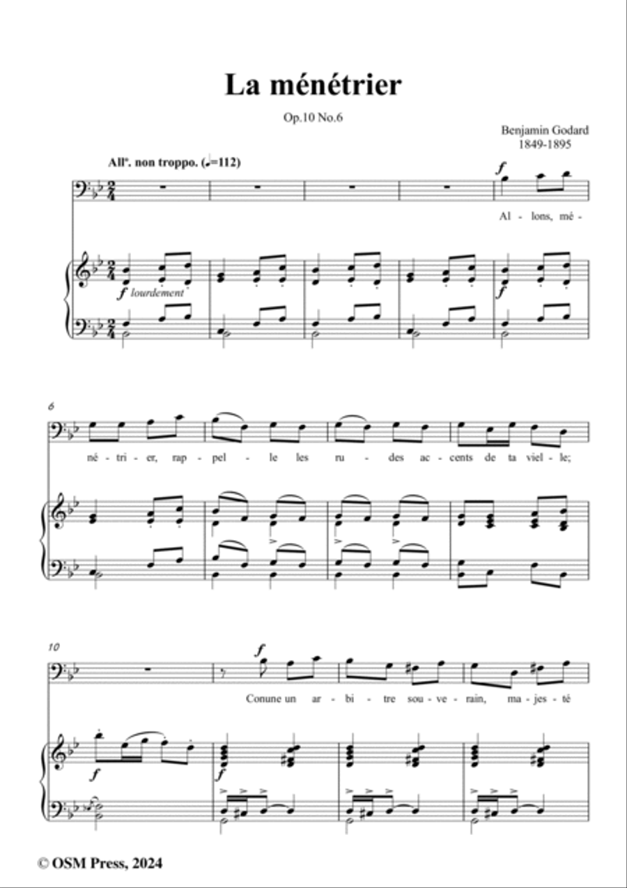 B. Godard-La ménétrier,in B flat Major,Op.10 No.6 Voice scores gallery preview page 2