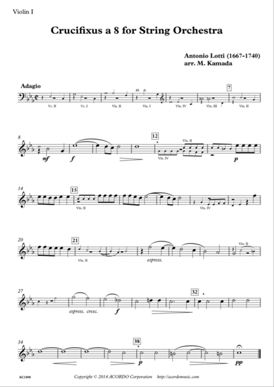 Crucifixus a 8 for String Orchestra String Orchestra scores gallery preview page 4