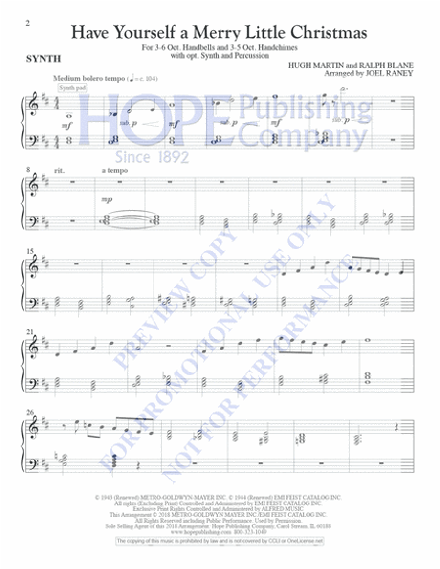 Have Yourself A Merry Little Christmas Set of Parts scores gallery preview page 18
