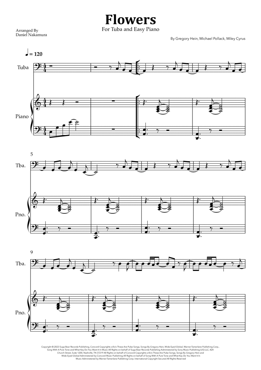 Flowers Piano Method scores gallery preview page 1