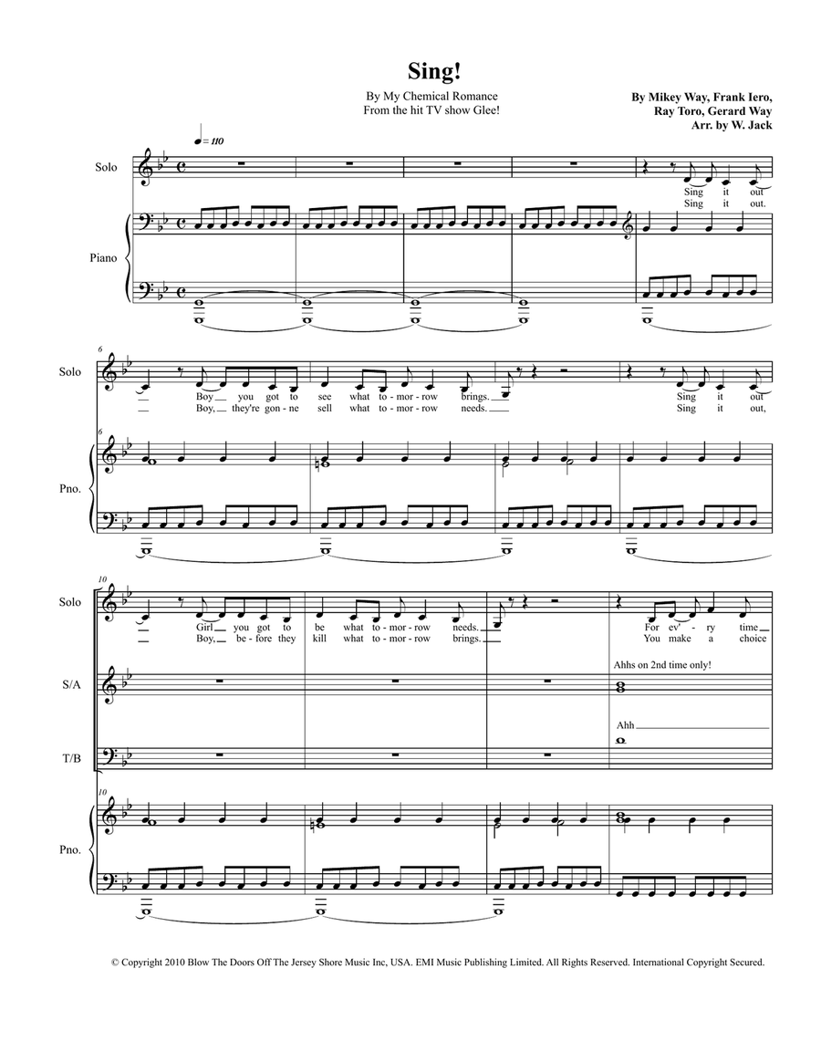 Sing 3-Part scores gallery preview page 1