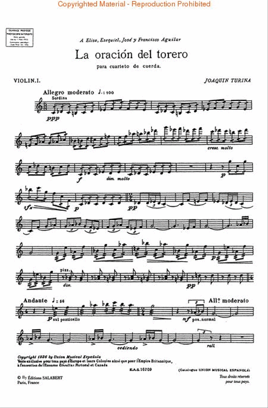 La Oracion del Torero String Quartet scores gallery preview page 2