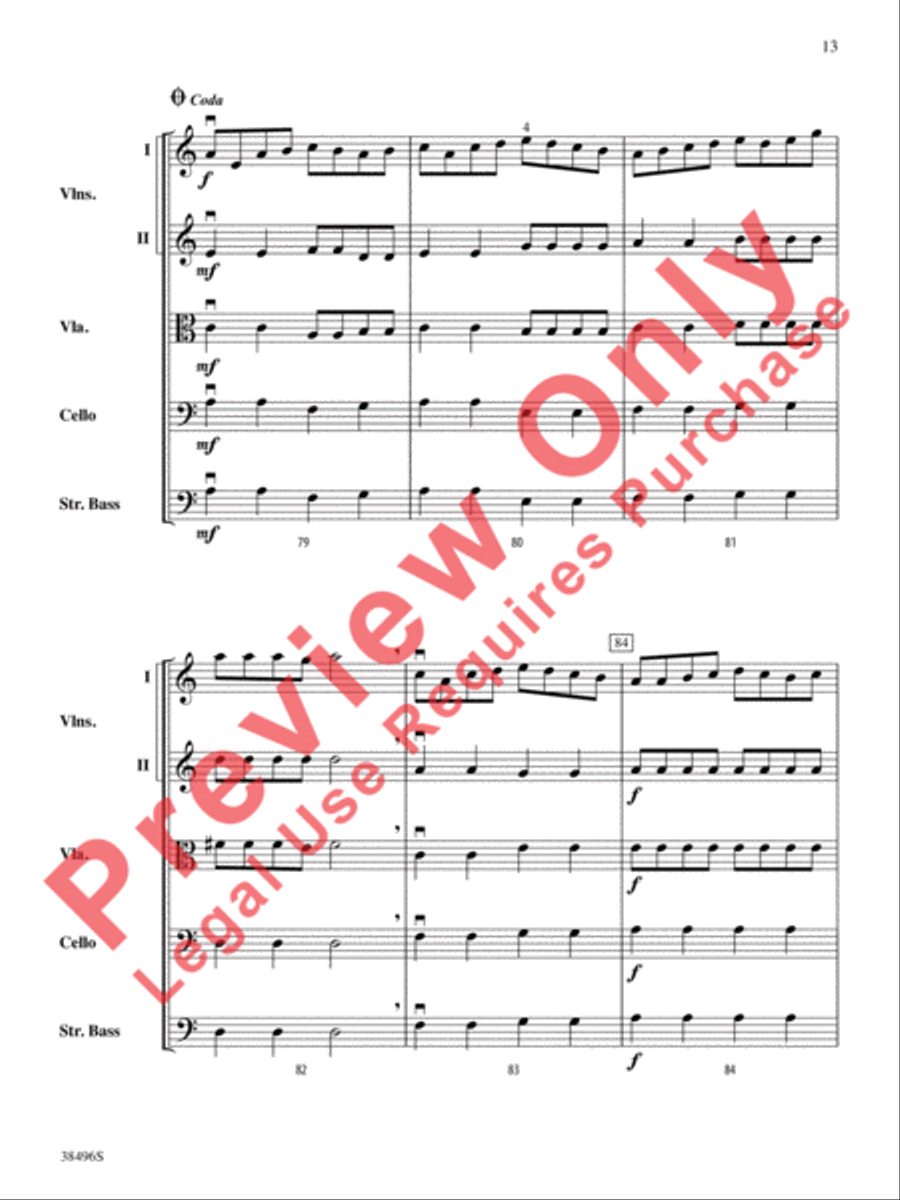 Viva los Conquistadores! String Orchestra scores gallery preview page 14