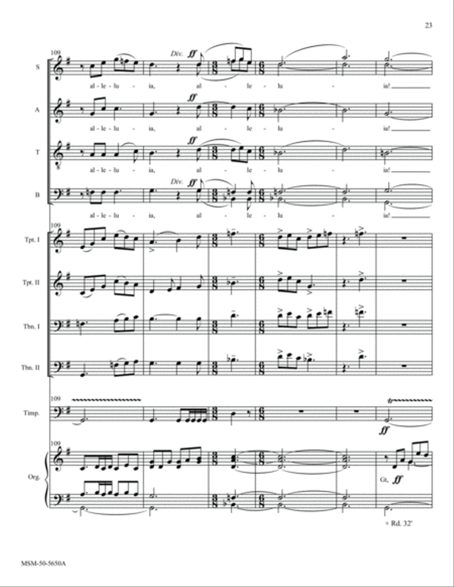 Hail this Joyful Day's Return (Full Score) Choir scores gallery preview page 11