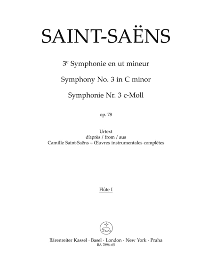Symphony No. 3 C minor op. 78 English Horn scores gallery preview page 1