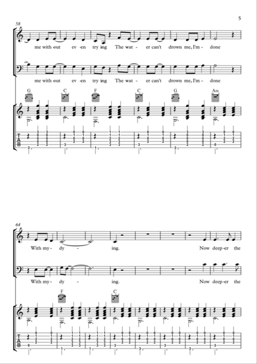 The Water Acoustic Guitar scores gallery preview page 5