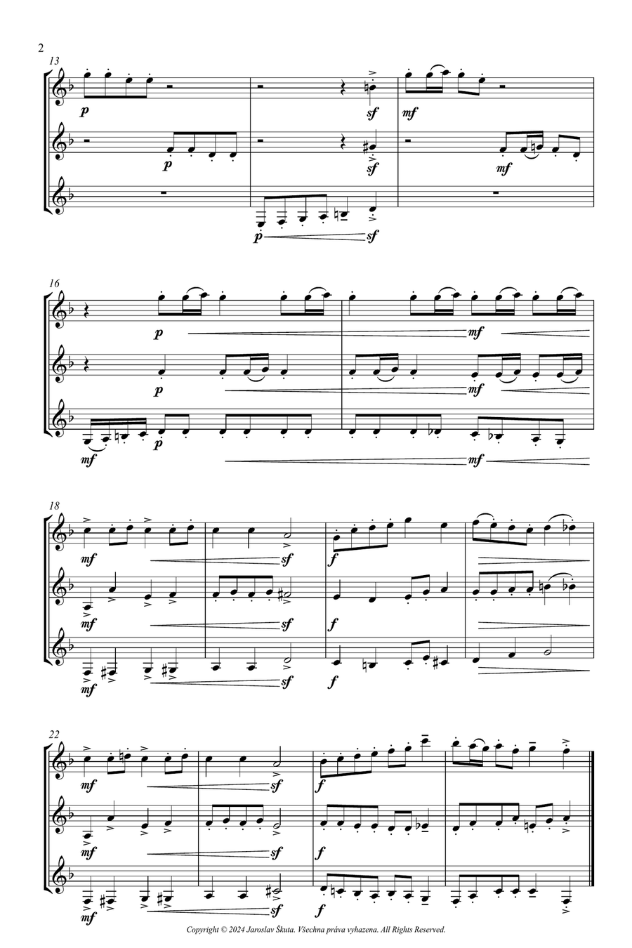 Seasons - Winter suite for 3 clarinets Woodwind Trio scores gallery preview page 3