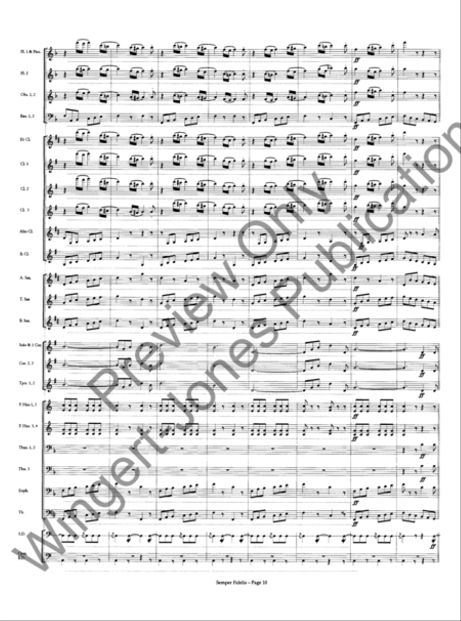 Semper Fidelis Concert Band scores gallery preview page 12