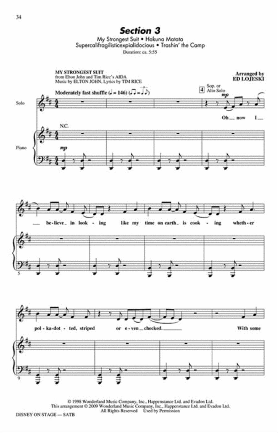 Disney on Stage Disney on Stage Show Choir scores gallery preview page 6