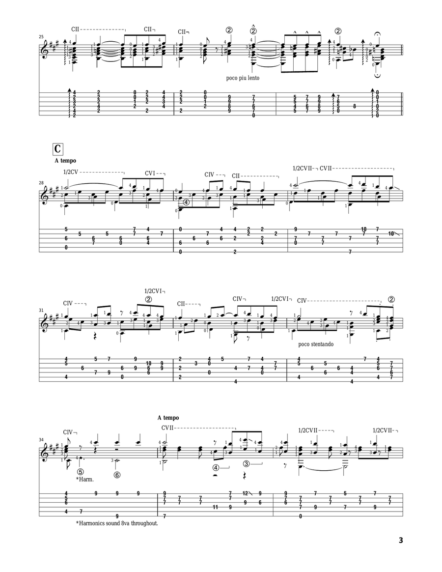 Pavane Pour Une Infante Defunte (Pavane For A Dead Princess) Acoustic Guitar scores gallery preview page 3