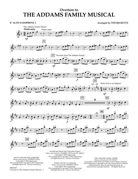 Overture to The Addams Family Musical - Eb Alto Saxophone 2