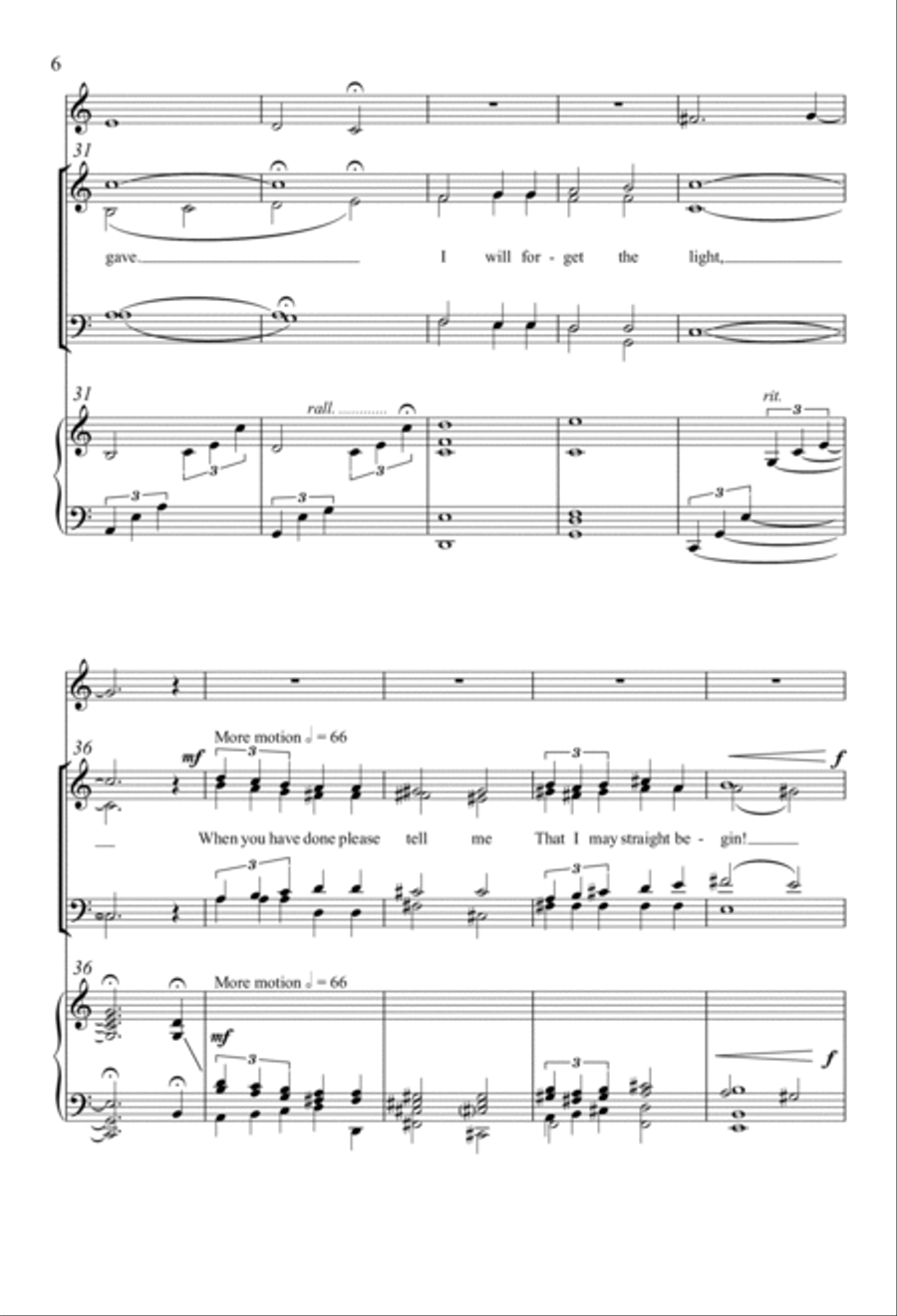Heart, We Will Forget Him! 4-Part scores gallery preview page 4