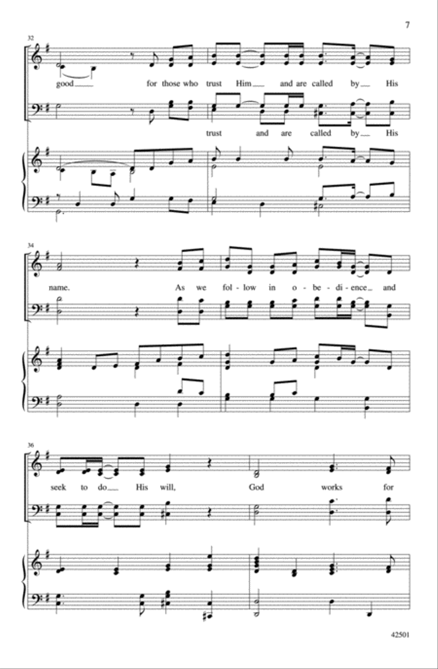 God Works for Good God Works for Good Choir scores gallery preview page 5