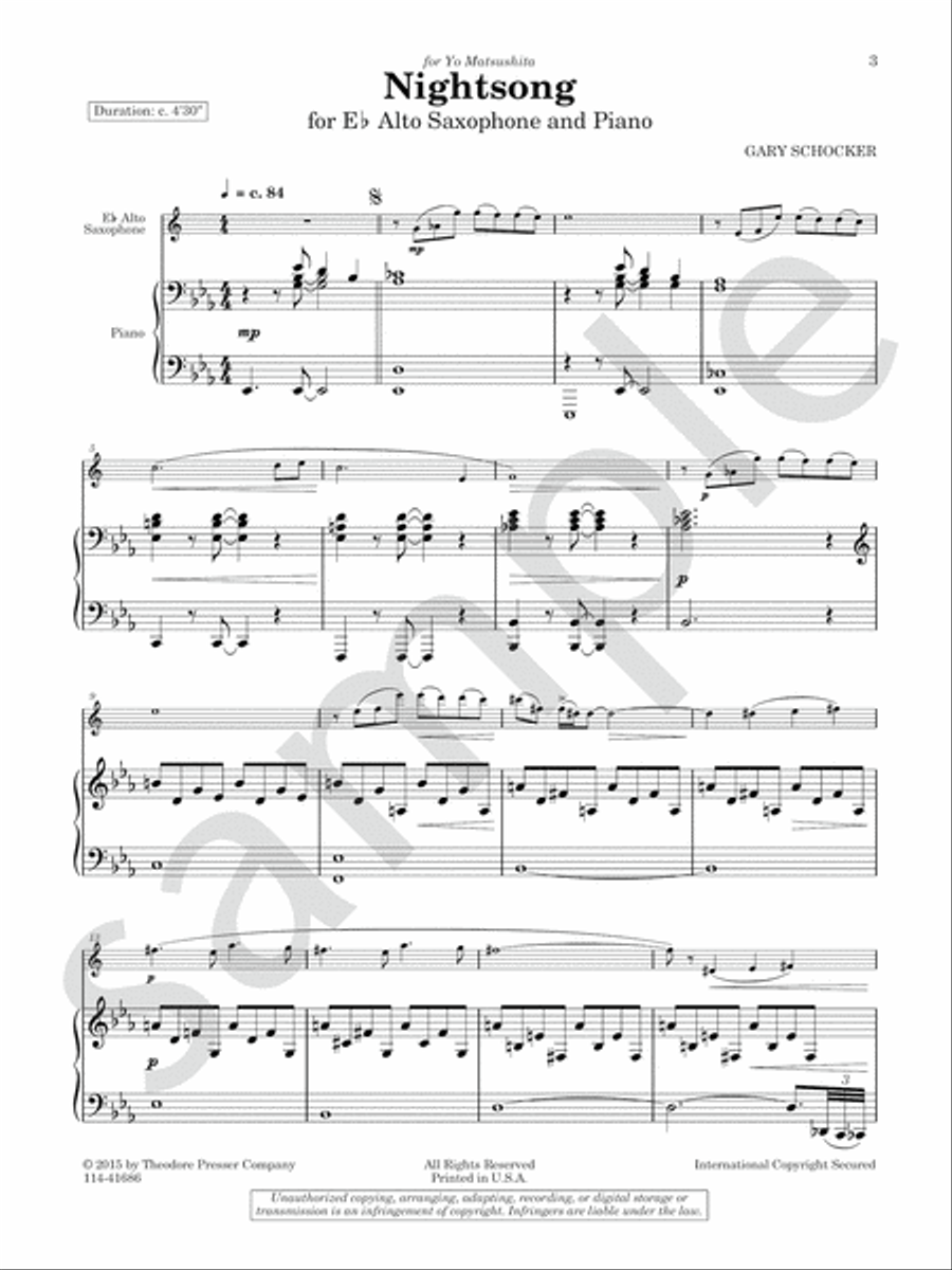 Nightsong Chamber Music scores gallery preview page 3
