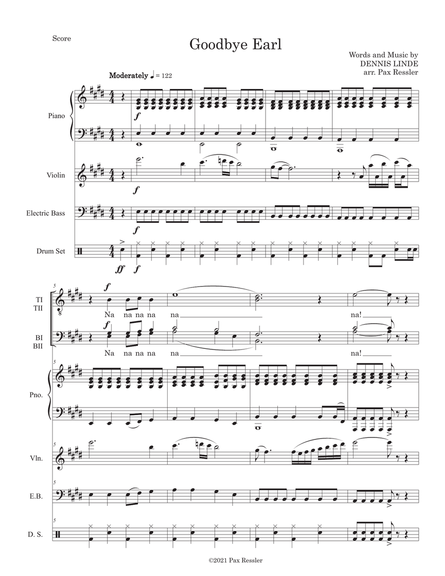 Goodbye Earl Goodbye Earl TTBB scores gallery preview page 1