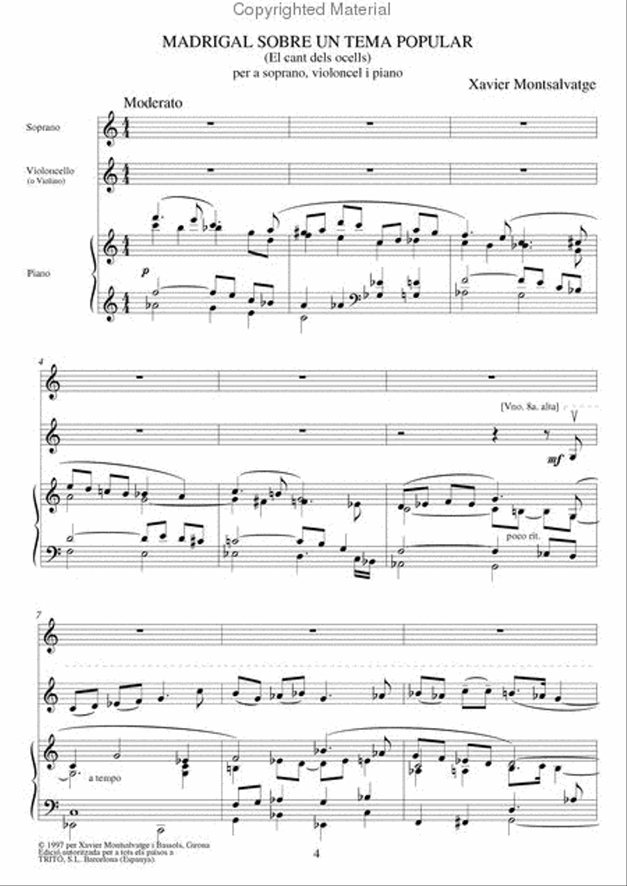 Madrigal sobre un tema popular (vers. cambra) Choir scores gallery preview page 2