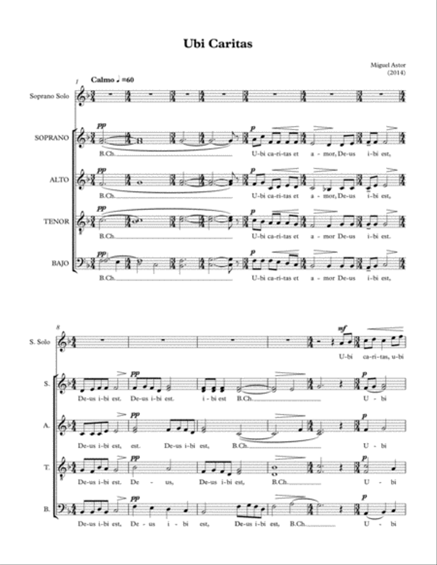 Ubi Caritas Divisi scores gallery preview page 2