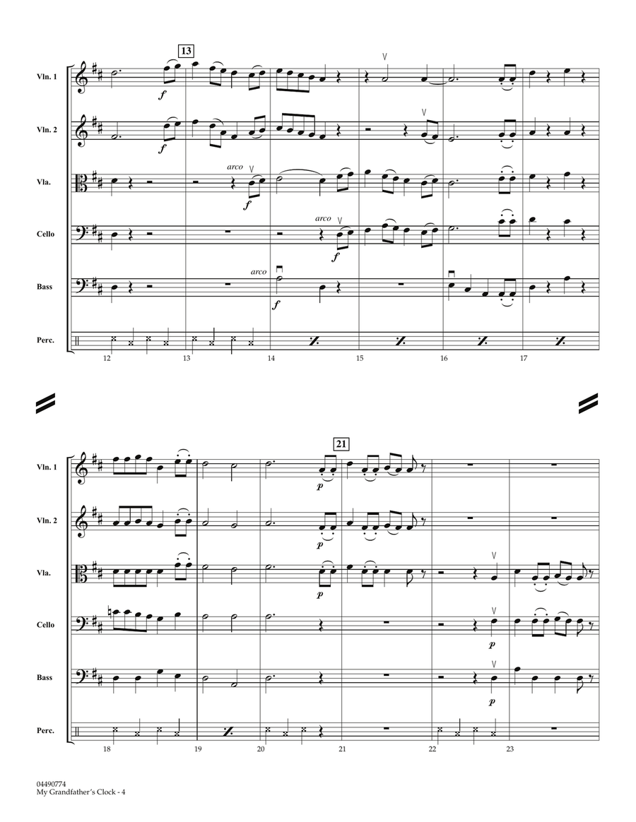 My Grandfather's Clock - Full Score Orchestra scores gallery preview page 4
